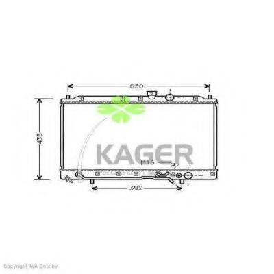 KAGER 310690 Радіатор, охолодження двигуна
