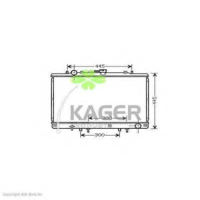 KAGER 310695 Радіатор, охолодження двигуна