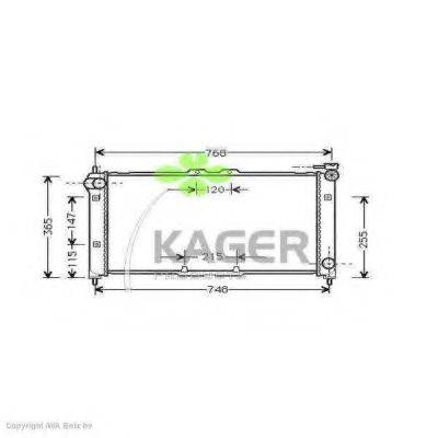 KAGER 310714 Радіатор, охолодження двигуна