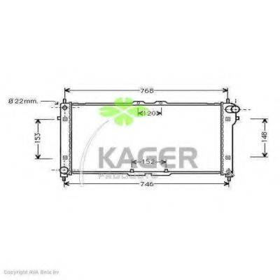 KAGER 310715 Радіатор, охолодження двигуна