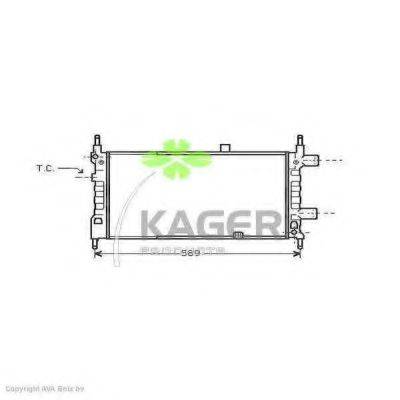 KAGER 310750 Радіатор, охолодження двигуна