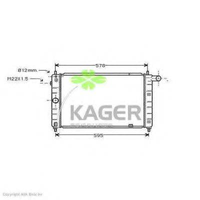 KAGER 310757 Радіатор, охолодження двигуна