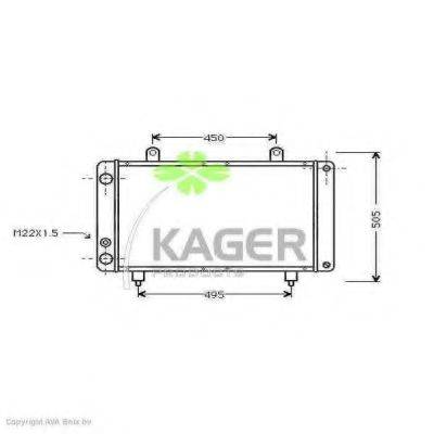 KAGER 310841 Радіатор, охолодження двигуна