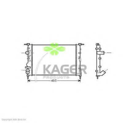 KAGER 310954 Радіатор, охолодження двигуна