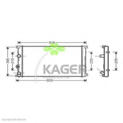 KAGER 310975 Радіатор, охолодження двигуна