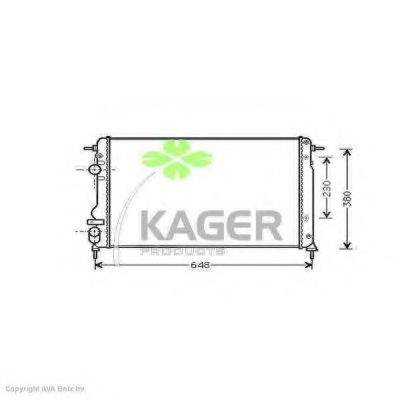 KAGER 310983 Радіатор, охолодження двигуна