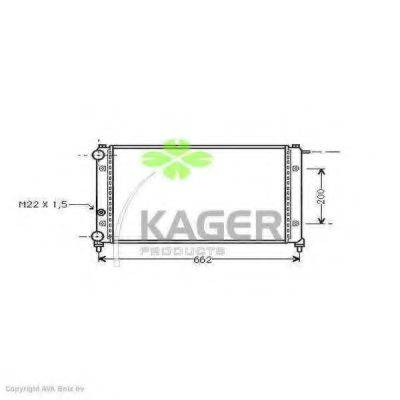 KAGER 311010 Радіатор, охолодження двигуна