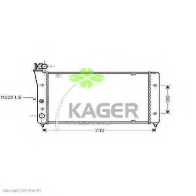 KAGER 311018 Радіатор, охолодження двигуна