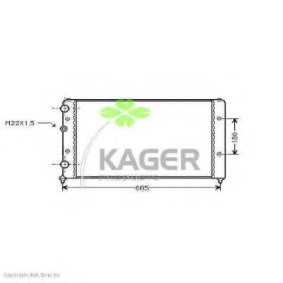 KAGER 311019 Радіатор, охолодження двигуна