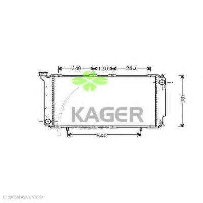 KAGER 311021 Радіатор, охолодження двигуна
