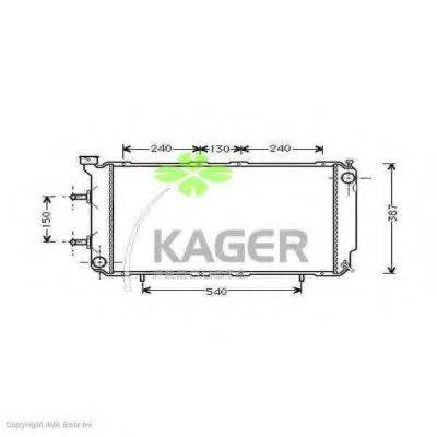KAGER 311024 Радіатор, охолодження двигуна