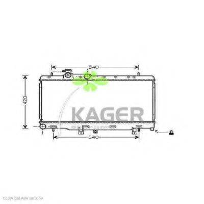 KAGER 311037 Радіатор, охолодження двигуна