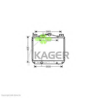 KAGER 311063 Радіатор, охолодження двигуна