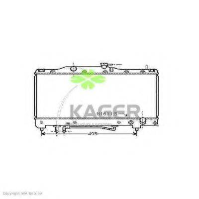 KAGER 311106 Радіатор, охолодження двигуна