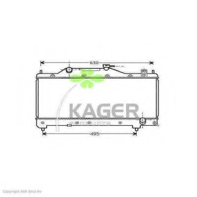 KAGER 311127 Радіатор, охолодження двигуна