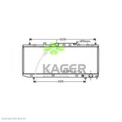 KAGER 311140 Радіатор, охолодження двигуна
