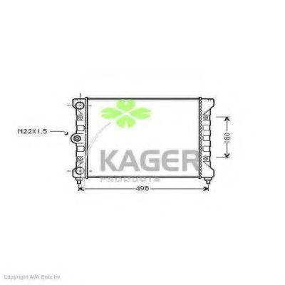 KAGER 311169 Радіатор, охолодження двигуна