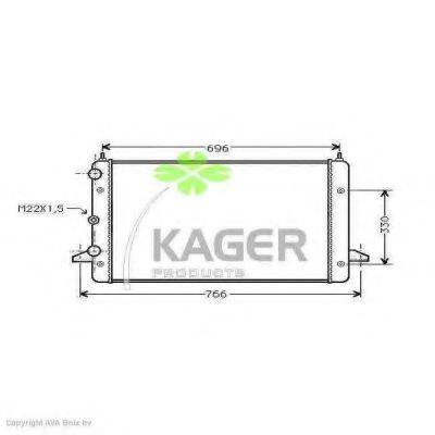KAGER 311213 Радіатор, охолодження двигуна