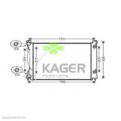 KAGER 311641 Радіатор, охолодження двигуна