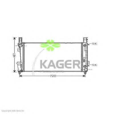 KAGER 311674 Радіатор, охолодження двигуна