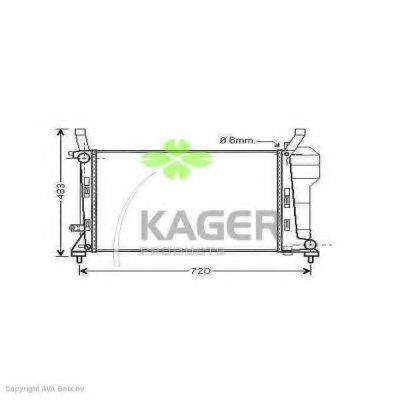 KAGER 311675 Радіатор, охолодження двигуна