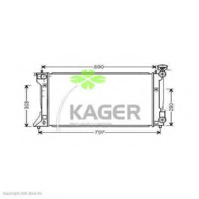 KAGER 311777 Радіатор, охолодження двигуна