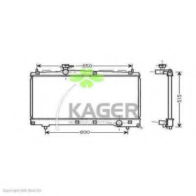 KAGER 311780 Радіатор, охолодження двигуна