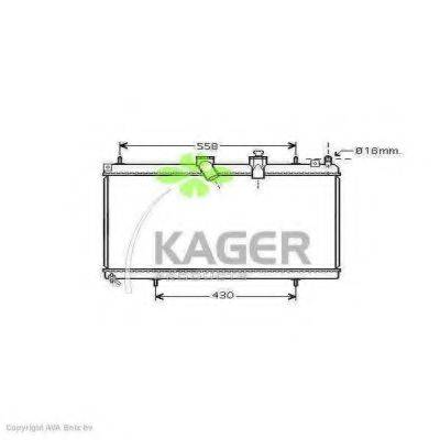 KAGER 311853 Радіатор, охолодження двигуна