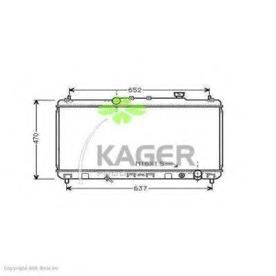 KAGER 311878 Радіатор, охолодження двигуна