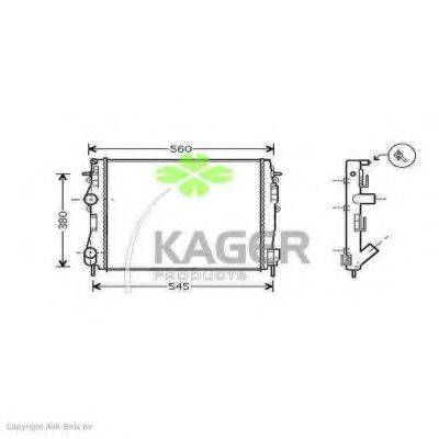 KAGER 312447 Радіатор, охолодження двигуна