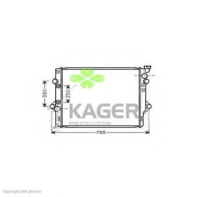 KAGER 312536 Радіатор, охолодження двигуна