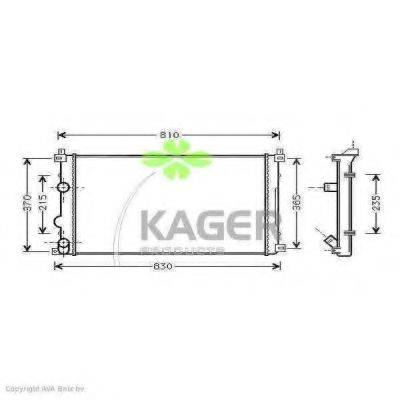 KAGER 312665 Радіатор, охолодження двигуна