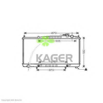 KAGER 312851 Радіатор, охолодження двигуна