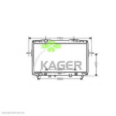 KAGER 313224 Радіатор, охолодження двигуна