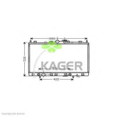 KAGER 313237 Радіатор, охолодження двигуна