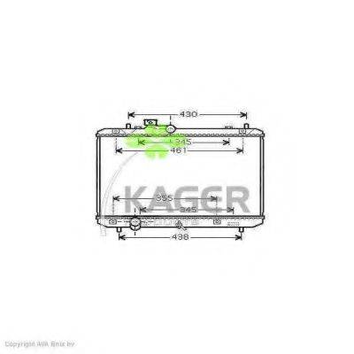 KAGER 313309 Радіатор, охолодження двигуна
