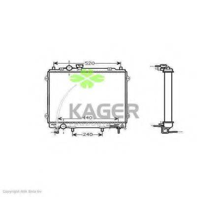 KAGER 313360 Радіатор, охолодження двигуна