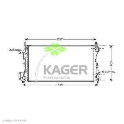 KAGER 313472 Радіатор, охолодження двигуна
