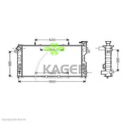 KAGER 313516 Радіатор, охолодження двигуна
