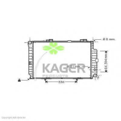 KAGER 313570 Радіатор, охолодження двигуна