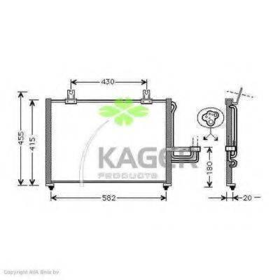 KAGER 945892 Конденсатор, кондиціонер