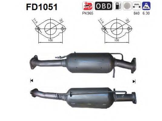 AS FD1051 Саджовий/частковий фільтр, система вихлопу ОГ