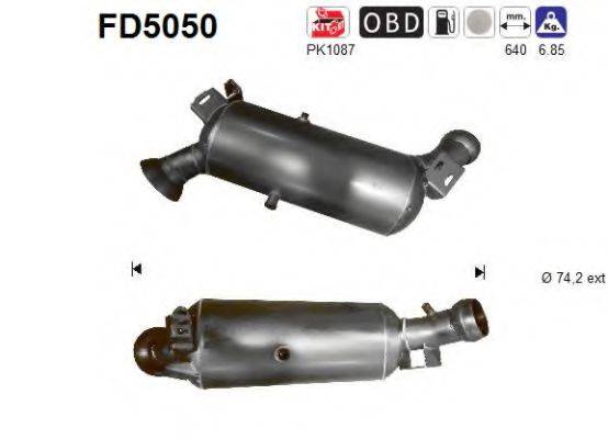 AS FD5050 Саджовий/частковий фільтр, система вихлопу ОГ
