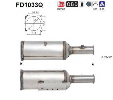 AS FD1033Q Саджовий/частковий фільтр, система вихлопу ОГ