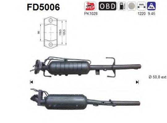 AS FD5006 Саджовий/частковий фільтр, система вихлопу ОГ