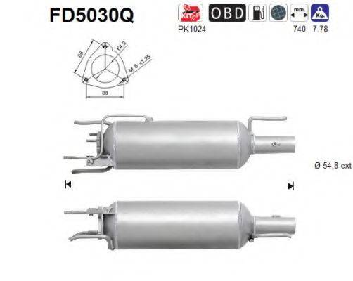 AS FD5030Q Саджовий/частковий фільтр, система вихлопу ОГ