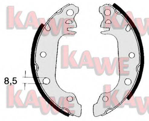 KAWE 04710 Комплект гальмівних колодок