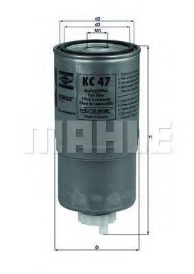 MAHLE ORIGINAL KC47 Паливний фільтр