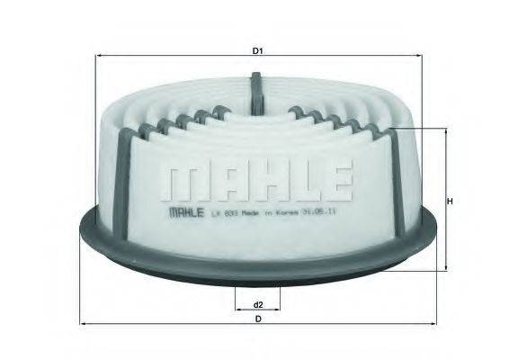 MAHLE ORIGINAL LX833 Повітряний фільтр