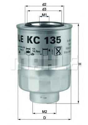 MAHLE ORIGINAL KC135D Паливний фільтр